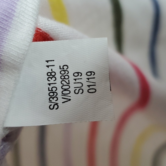 Banana Republic Spring Summer Long Sleeve Rainbow Stripe Shirt Size Medium - Picture 5 of 7